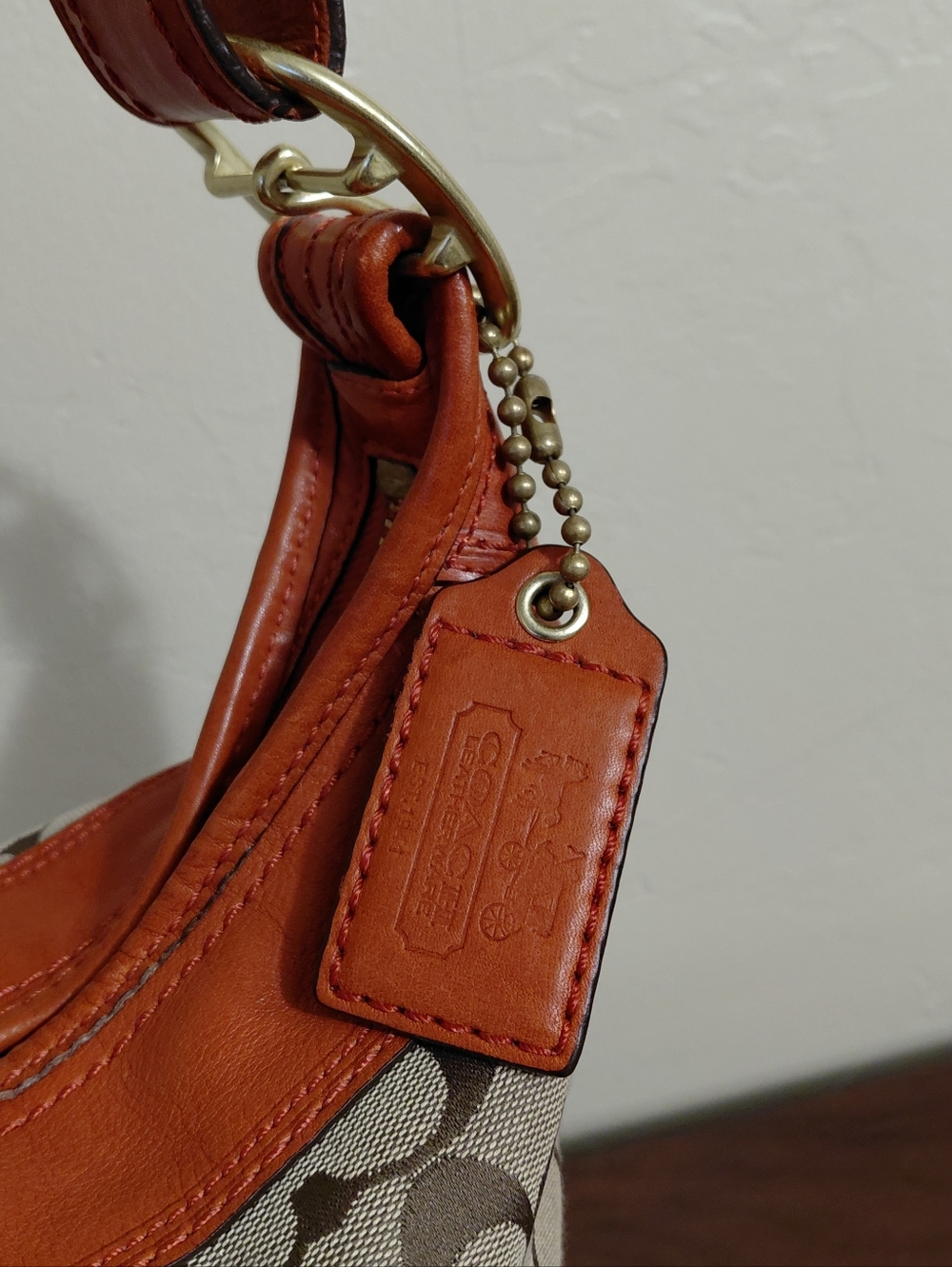 Coach Bleecker Signature Duffle Bag 11437 & Bleeker Wallet Tattersall Lining - Picture 4 of 13